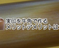 牛角を印鑑素材として実印作成するメリットデメリットは？
